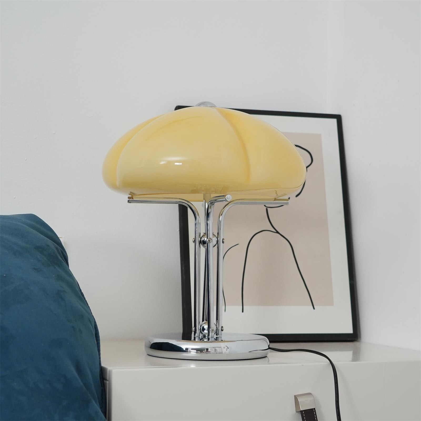 High-Grade Bedroom Bedside Mushroom Glass Table Lamp M277