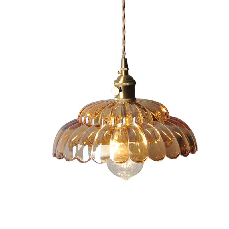 Nordic Vintage Petal Glass Pendant Light S174