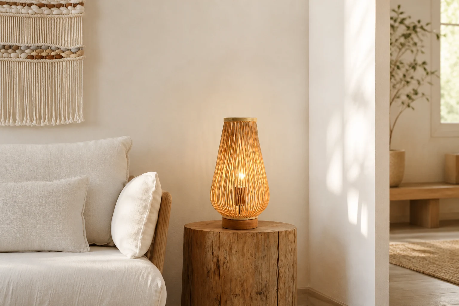Lampa w ciepłym stylu życia
