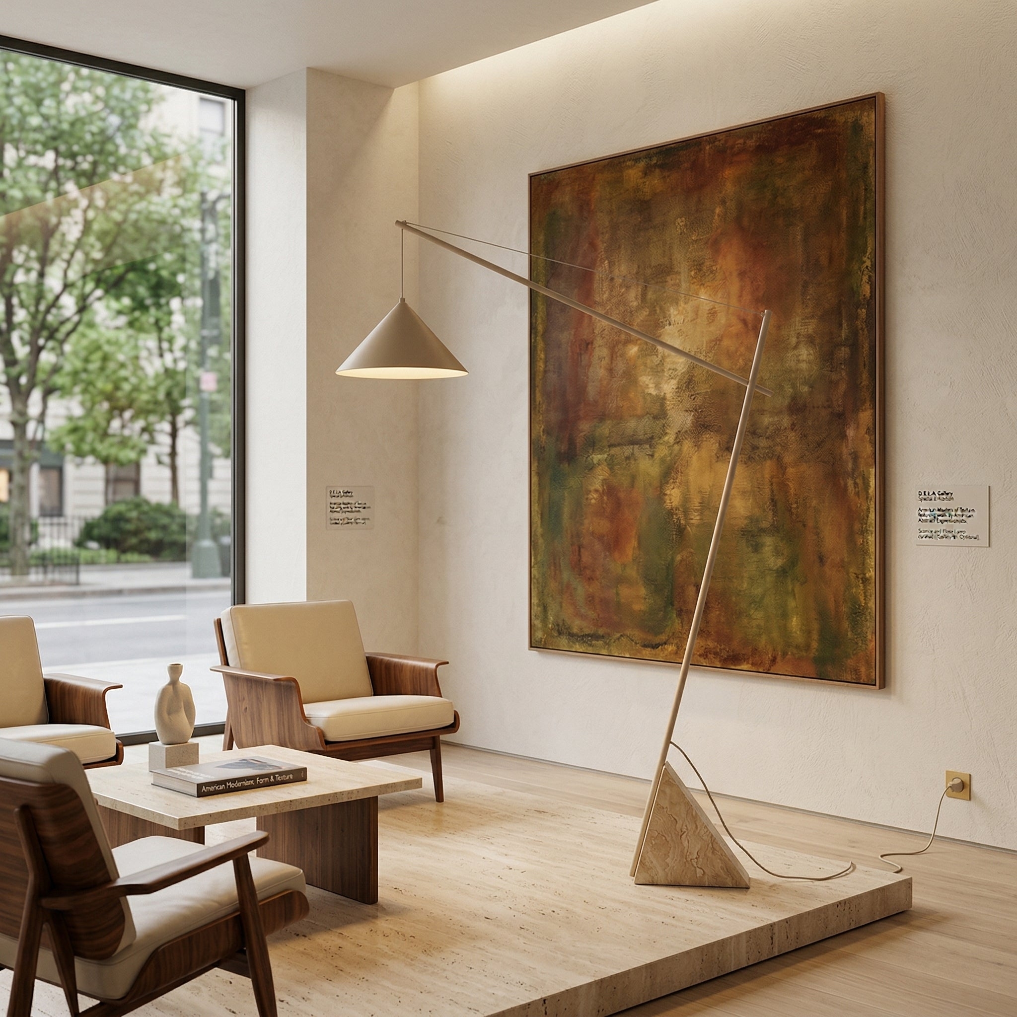 Grande Travertine Floor Lamp D706