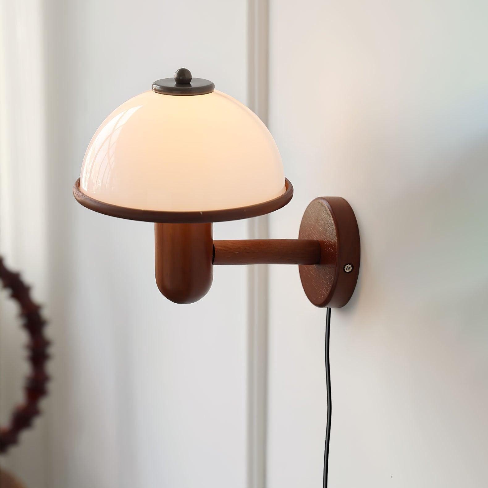 Mushroom Wood Wall Lamp M350