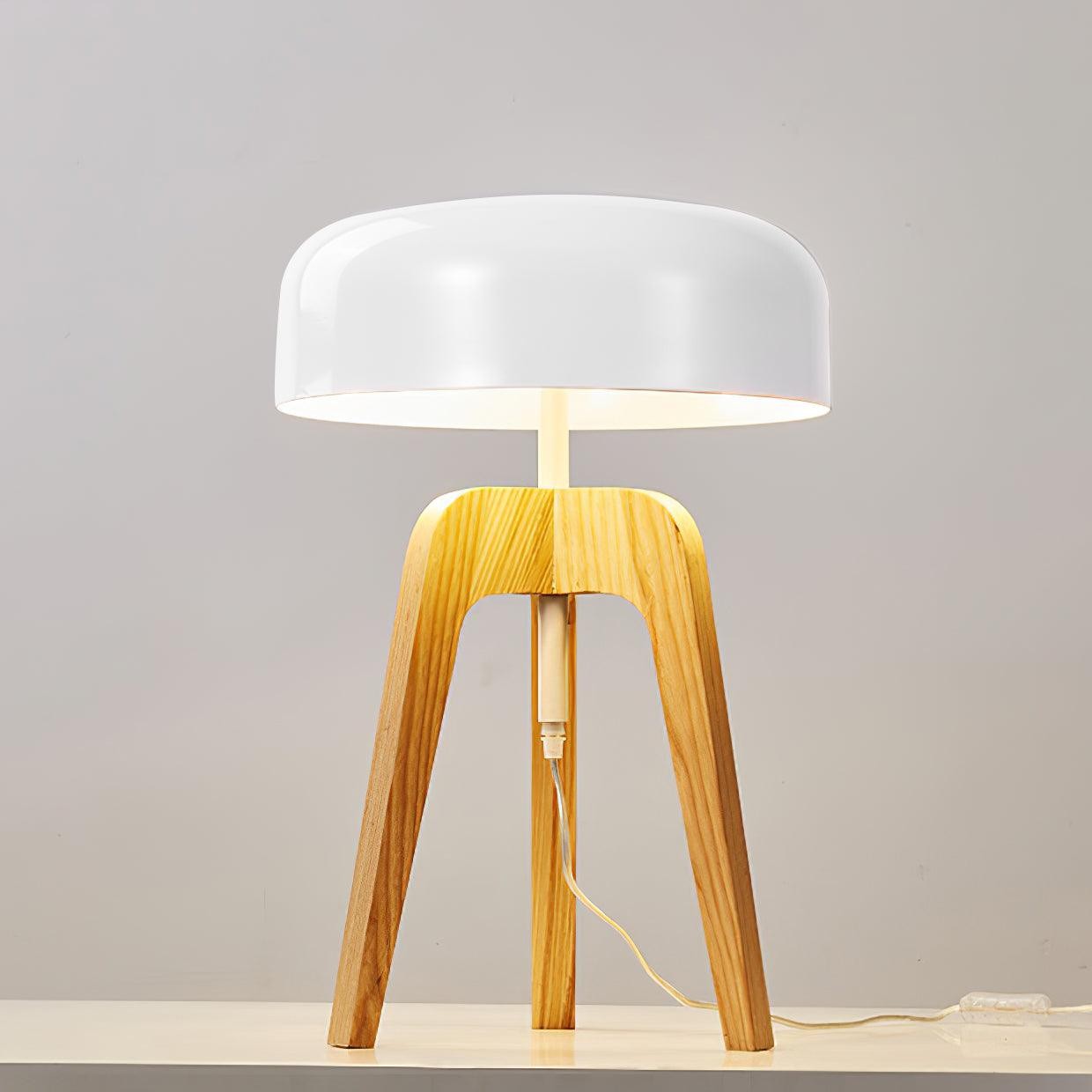 Minimalist Wood Tripod Table Lamp M319
