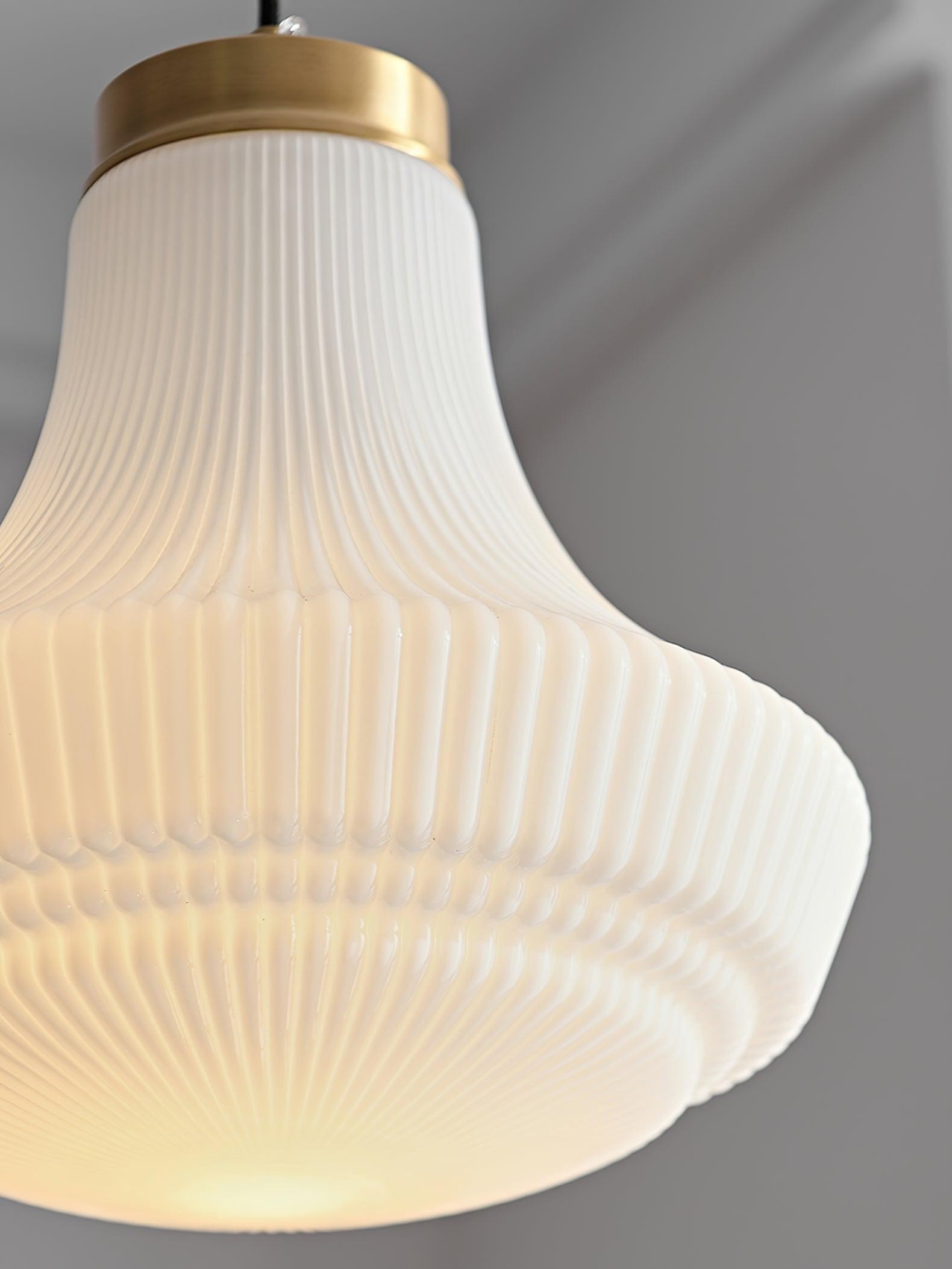 Classical Brass Alabaster Glass Pendant Lamp M424