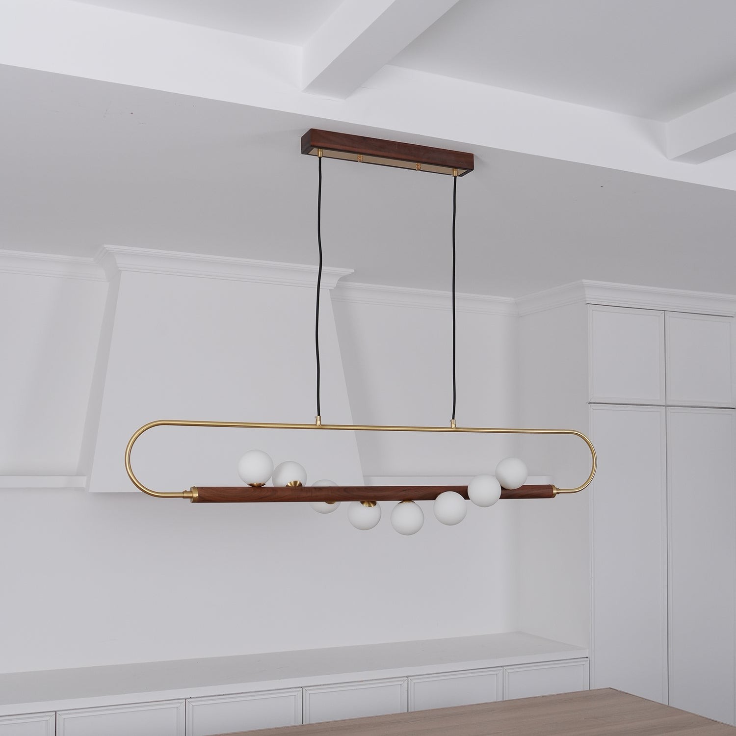 Modern Walnut Simple Chandelier M132