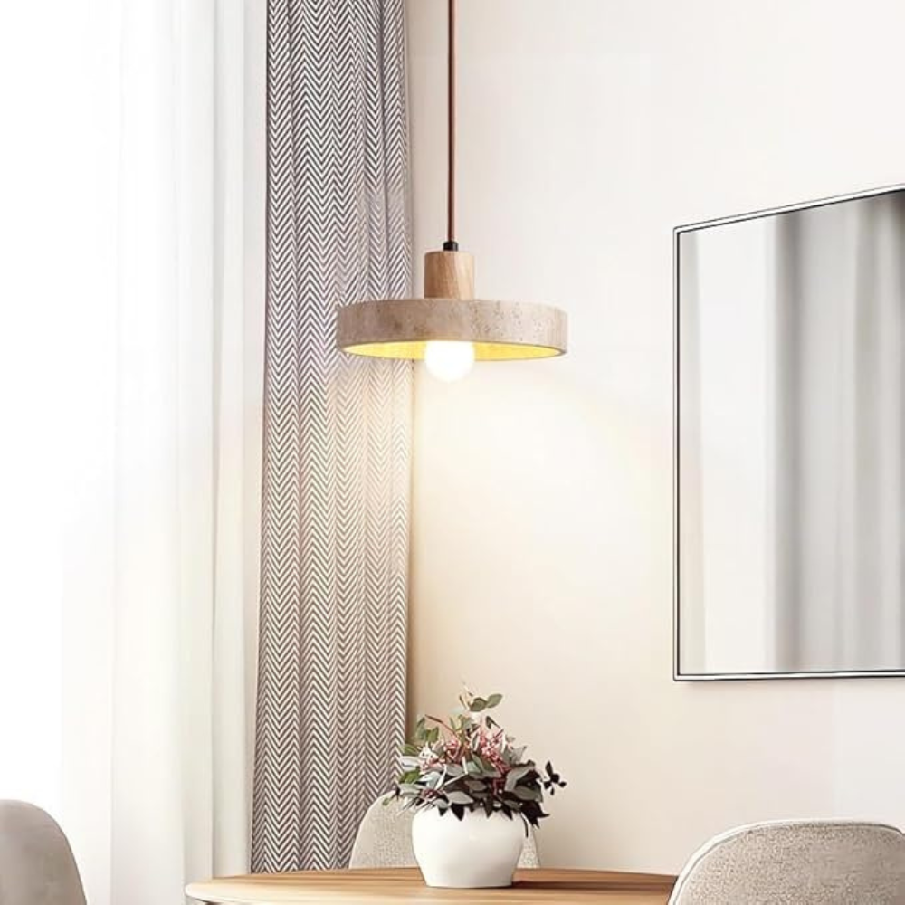 The Star's Radiance Travertine Pendant Light D855