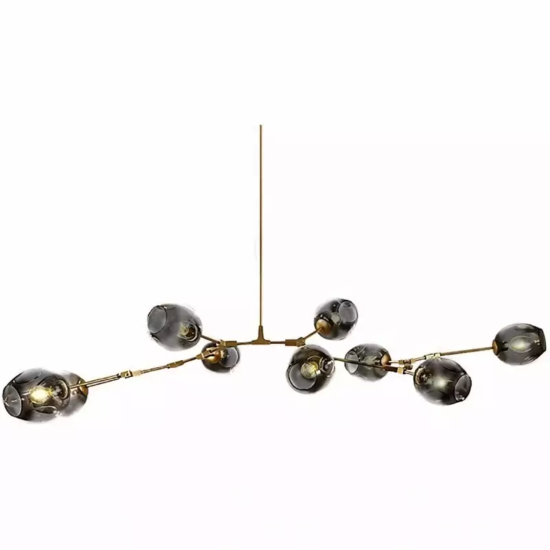 Asymmetrical Articulated Globe Branching Bubble Chandelier