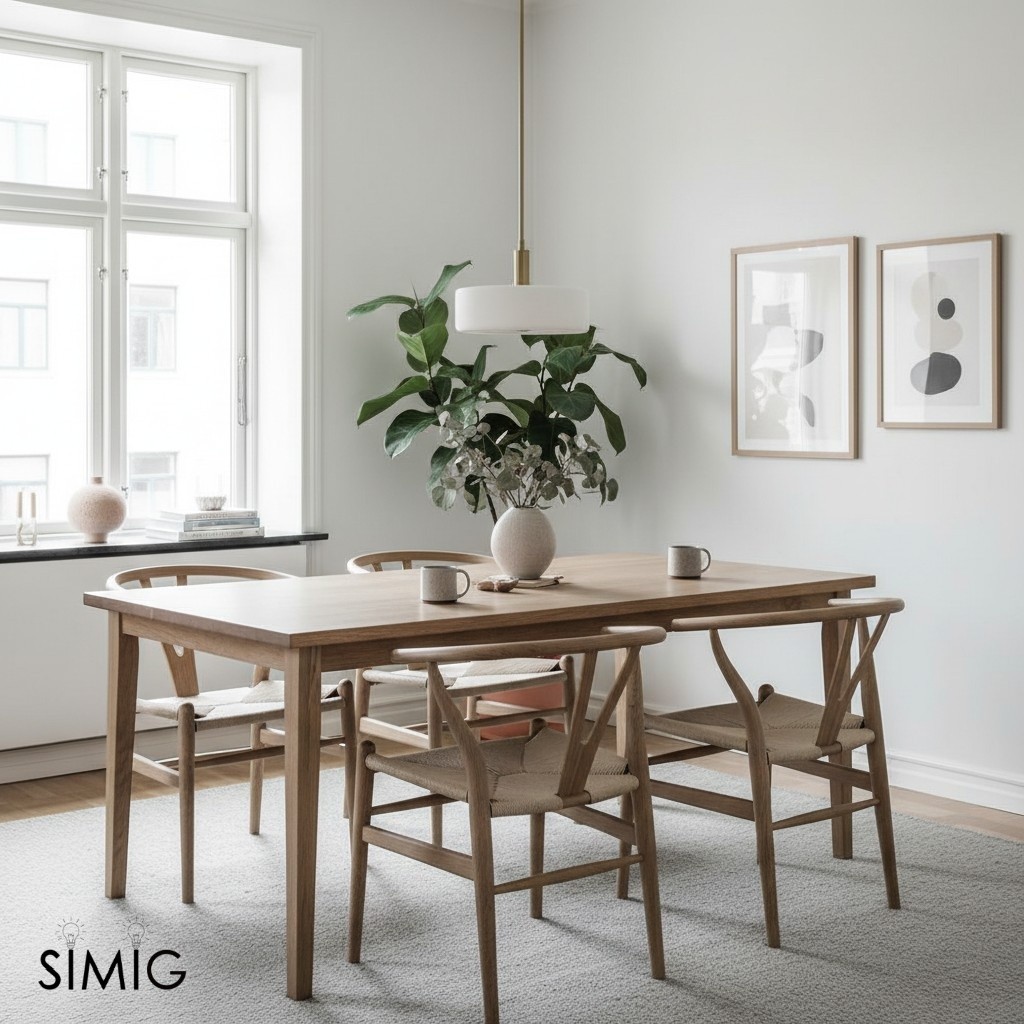 Cerova Modern Ivory Pendant Lamp – Minimalist Organic Design for Dining Rooms T164