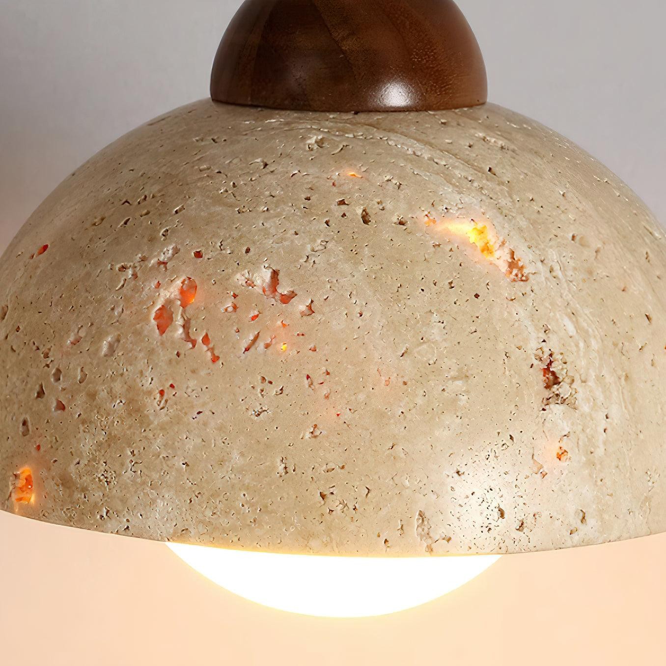 Yellow Travertine Wabi-Sabi Style Pendant Lamp M200