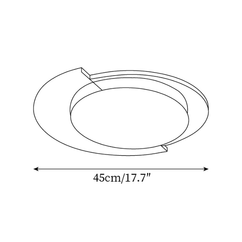 Red And White Round Ceiling Light M204