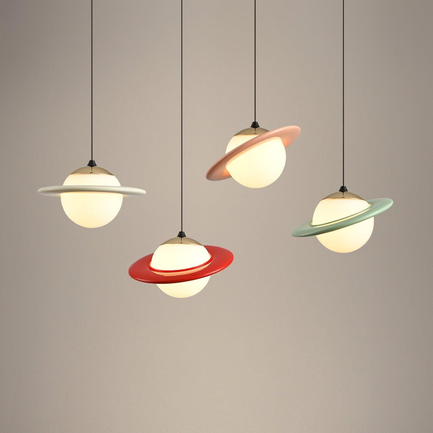 Romantic Saturn Planet Pendant Lamp for Bedroom M519