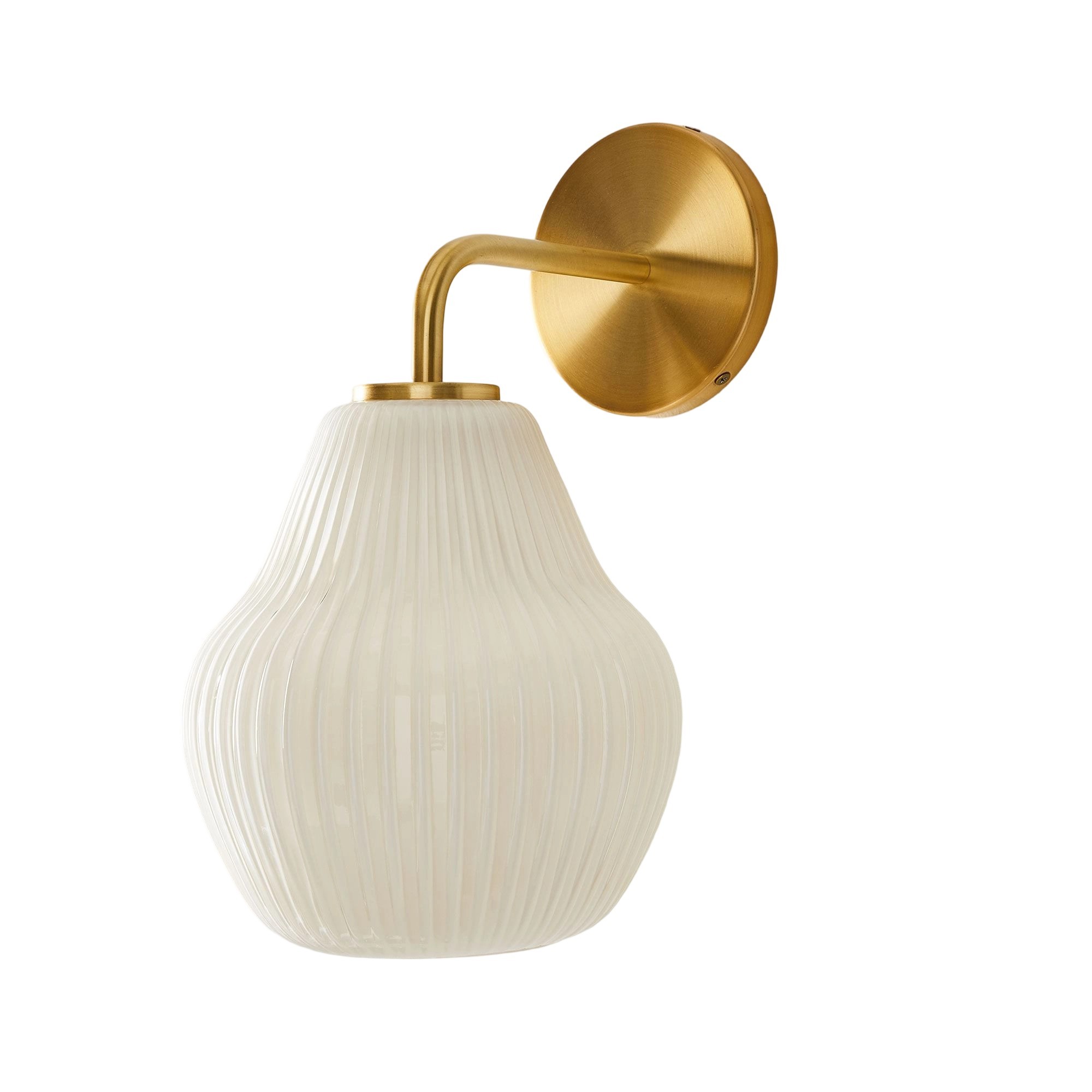 Rivrona Ribbed Glass Wall Sconce - Elegant Modern Lighting for Hallway & Bedroom T220