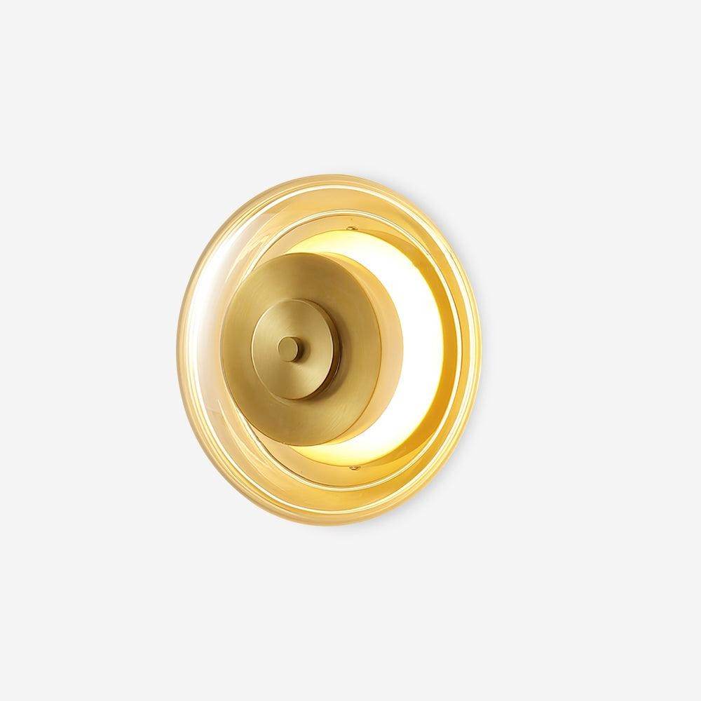 Postmodern Brass Glass Wall Lamp M214