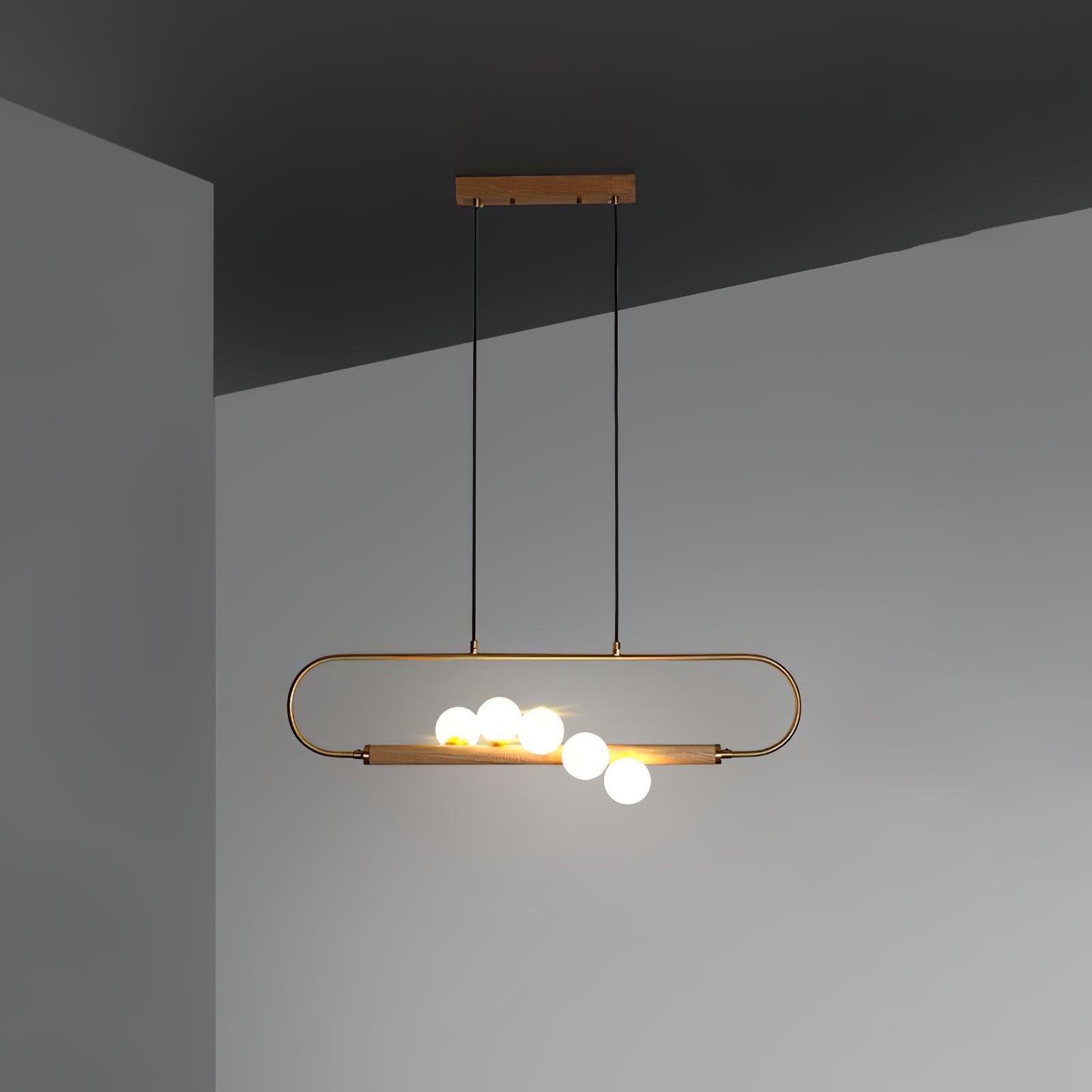 Modern Walnut Simple Chandelier M132