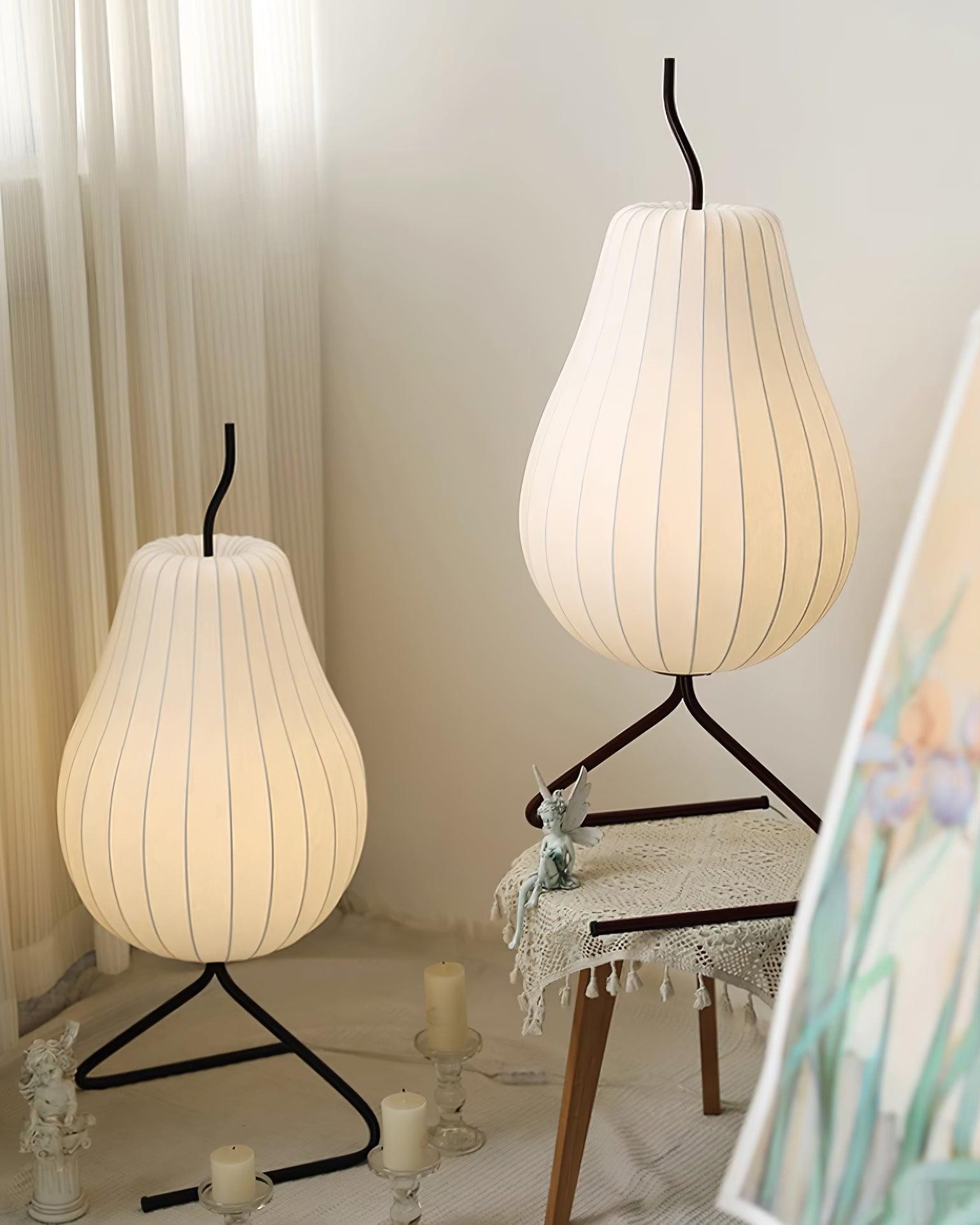 Pear-shaped Shite Floor Lamp Suitable For Living Room M35