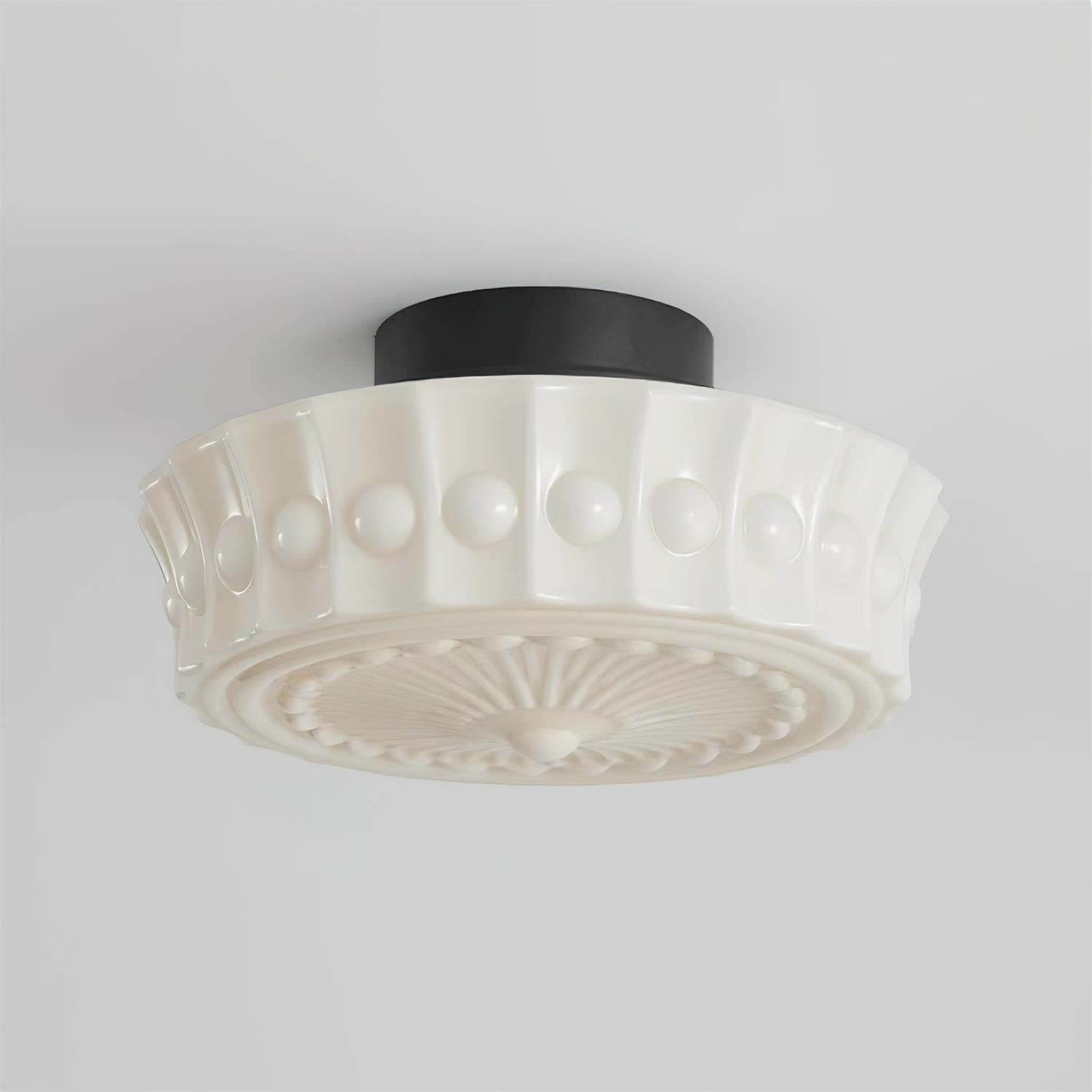 Rigidus French Vintage Glass Cream Style Ceiling Light M151