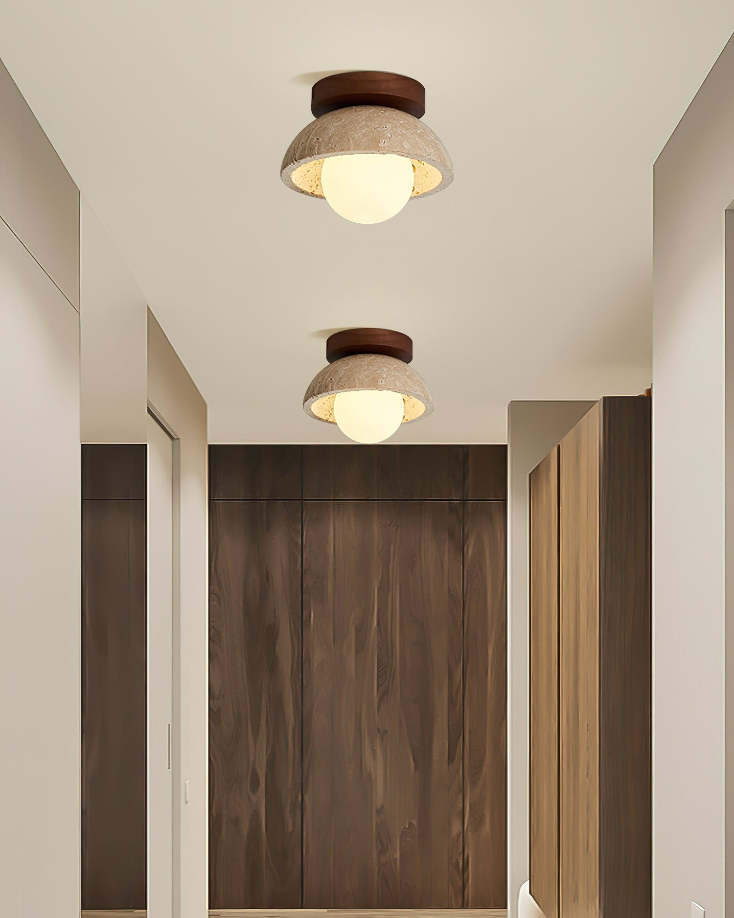 Wabi-Sabi Style Travertine Ceiling Light M221