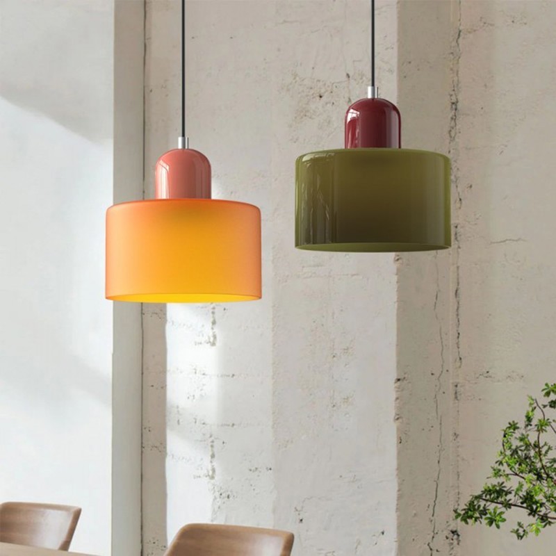Nordic Morandi Cylinder Glass Pendant Lamp S101