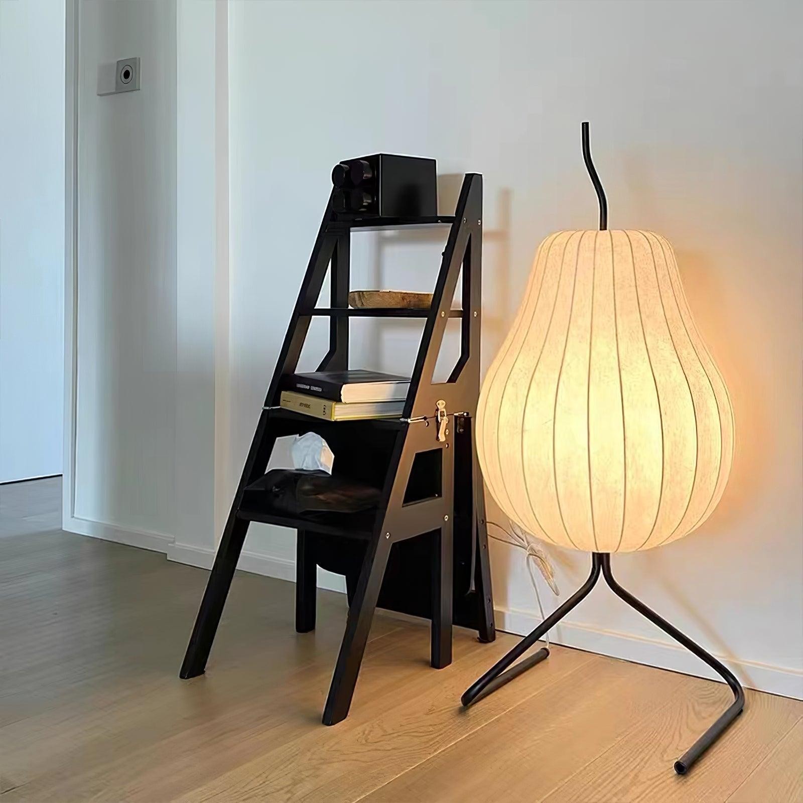 Pear-shaped Shite Floor Lamp Suitable For Living Room M35