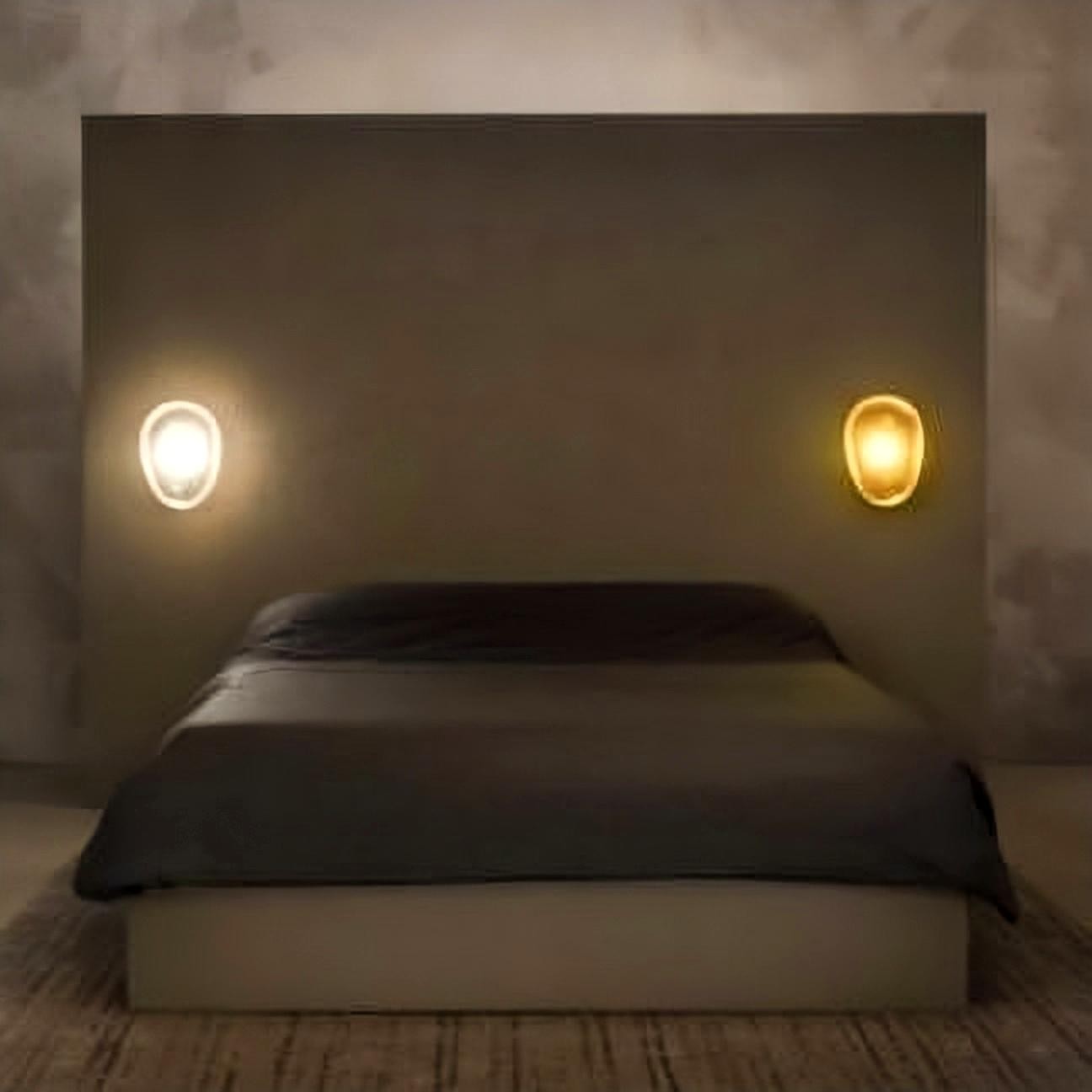 Pebble Glass Wall Lamp for Bedroom