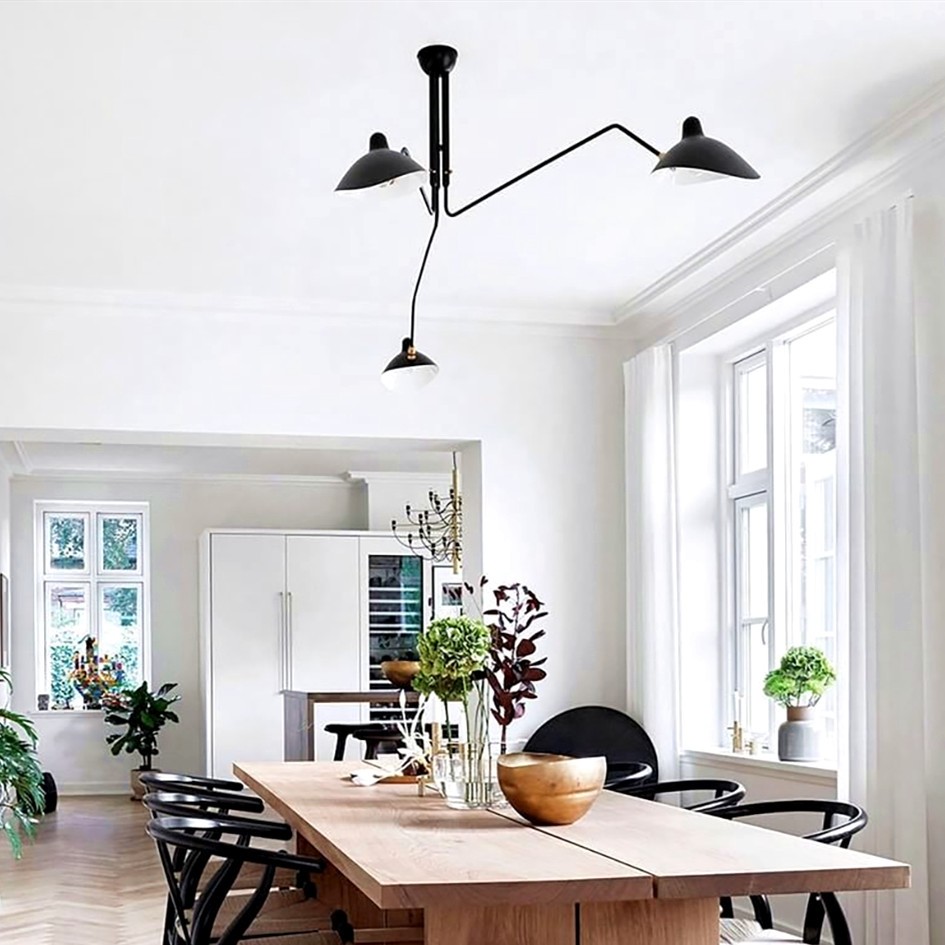 Industrial Adjustable Multi Arm Ceiling Light S17