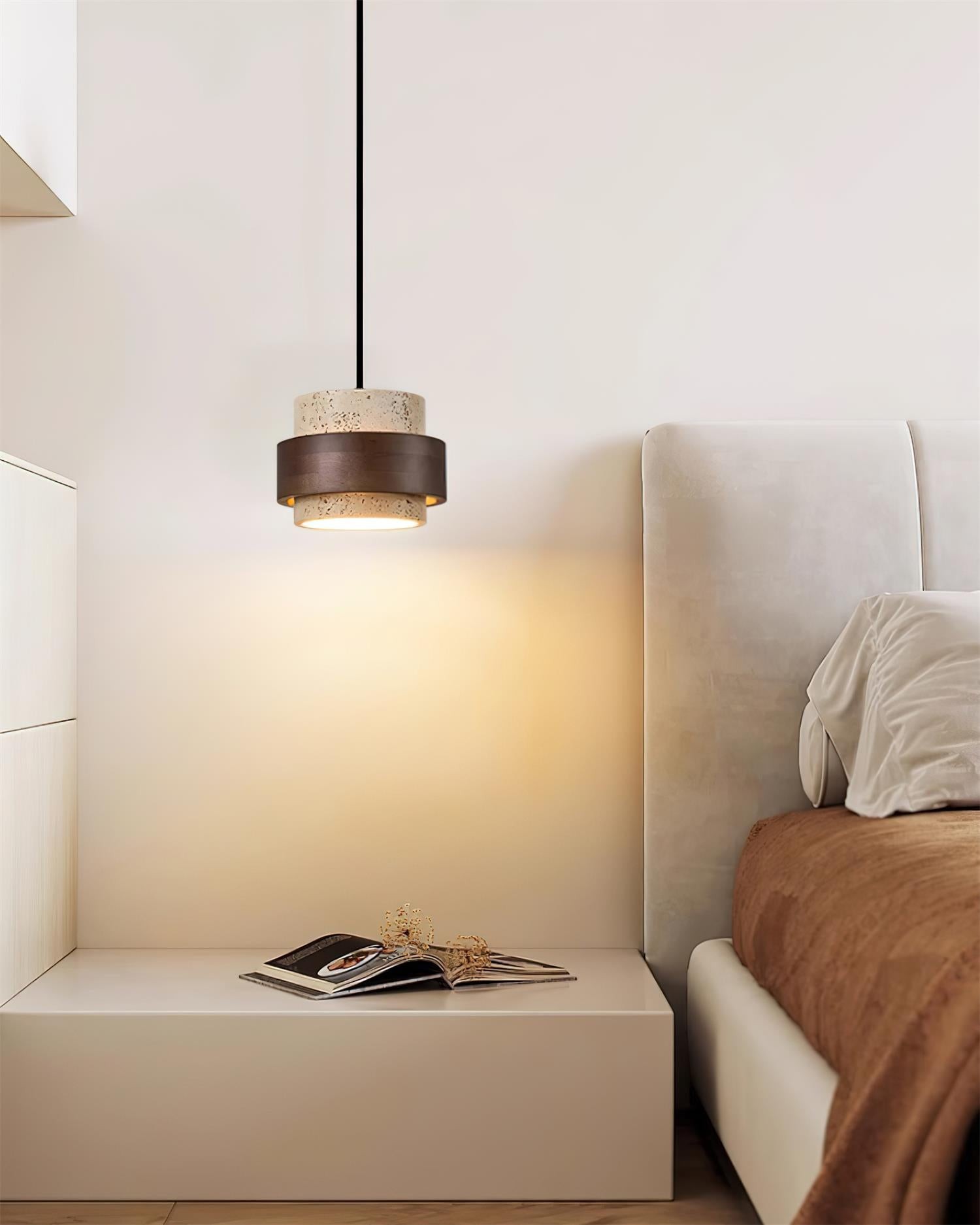 Cylinder Travertine Pendant Lamp M271