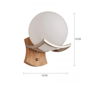 Design B dimension diagram for Indoor Modern Wooden Wall Lamp