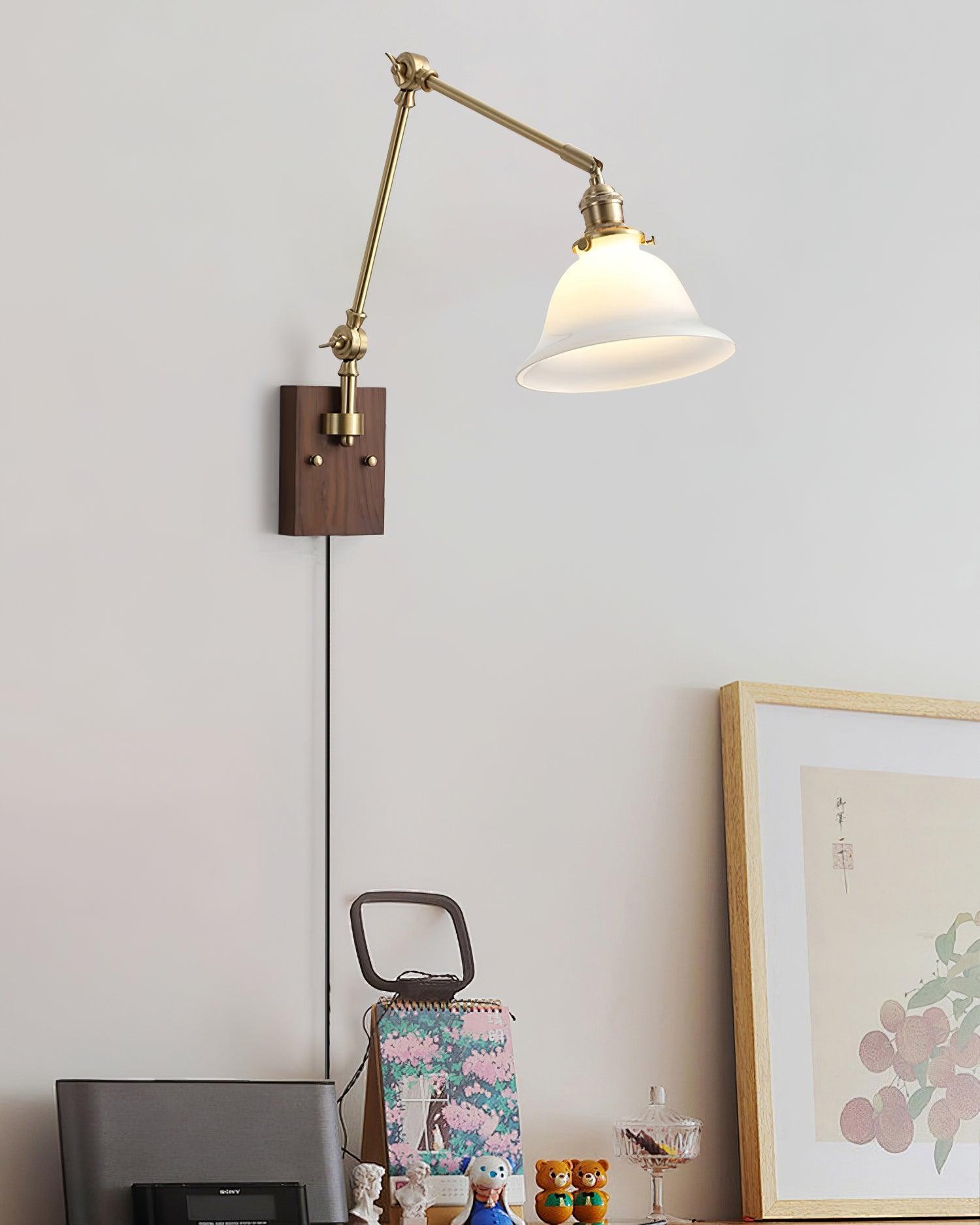 Banker Swing Arm Plug In Wall Light M289