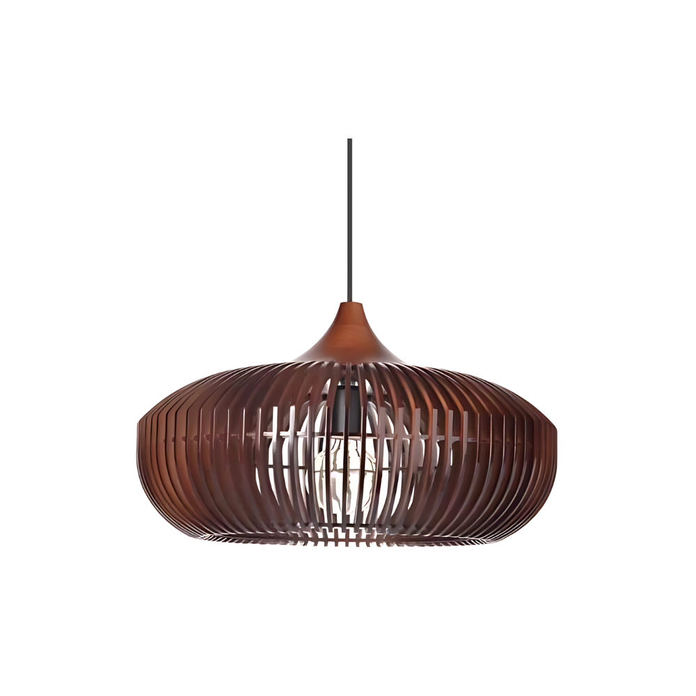 The Halo of Zen Japandi Wood Pendant Light D837