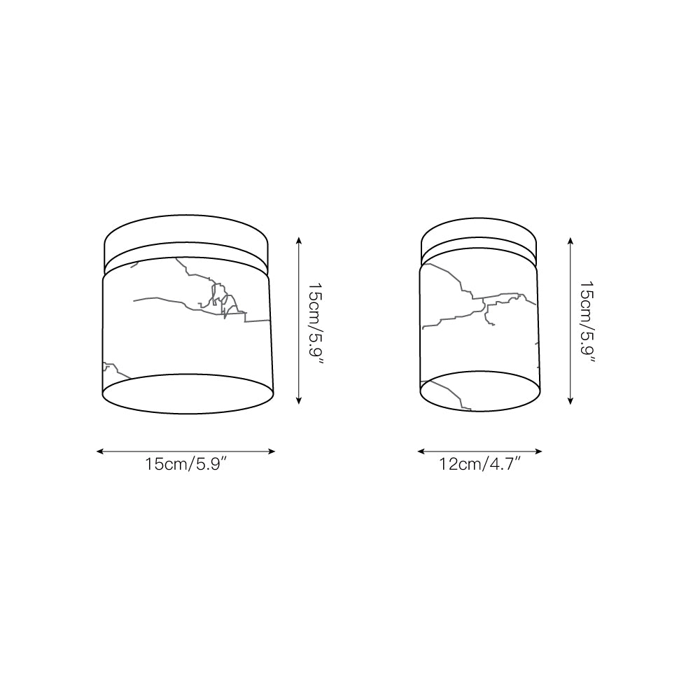 Melange Alabaster Ceiling Light D496