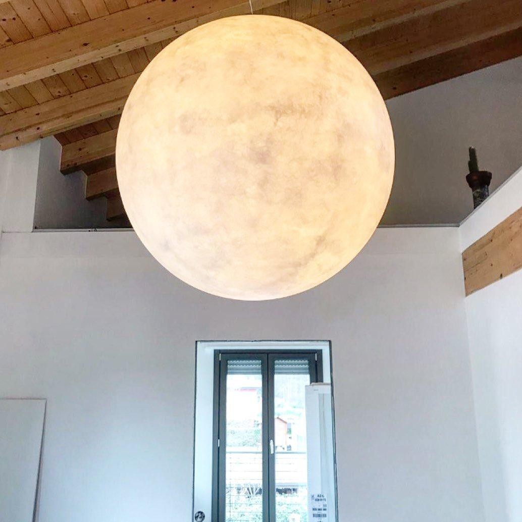 Modern Moon Globe Pendant Light – Minimalist Decorative Lamp for Living Room S369