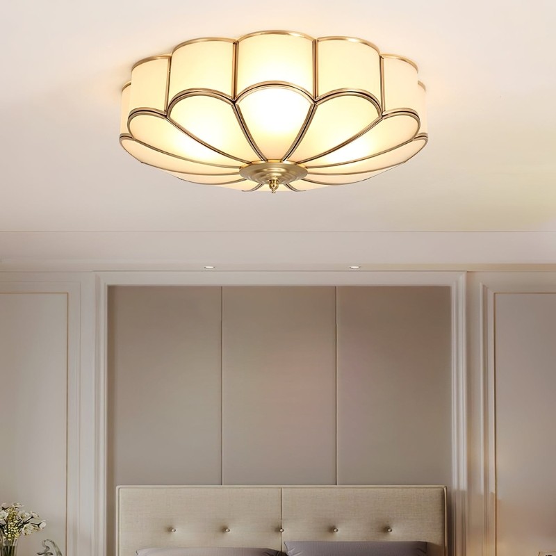 Vintage Flower Shape Glass Recessed Ceiling Light S131