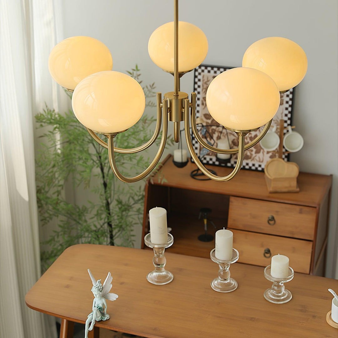 Nordic Bauhaus Glass Marshmallow Chandelier S168