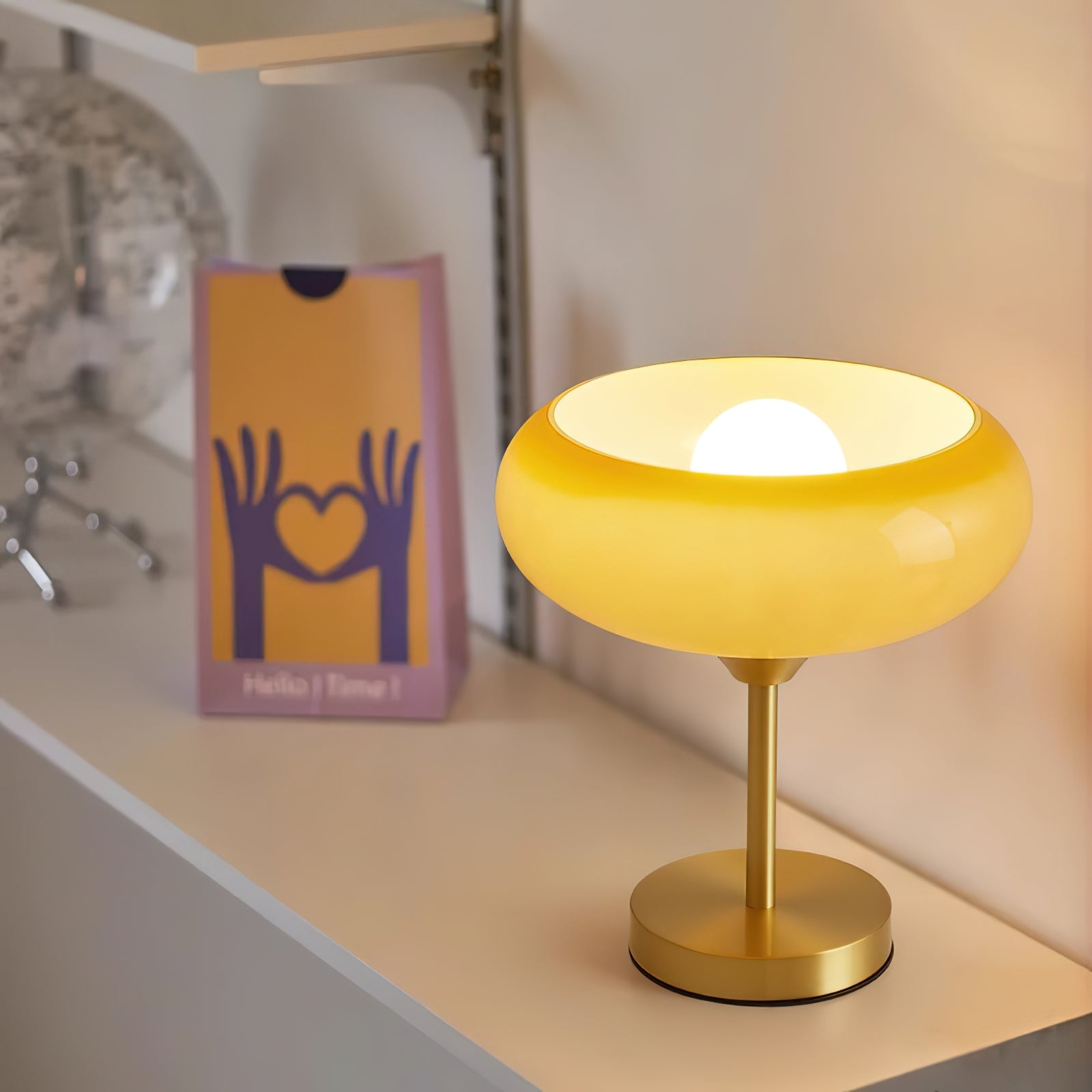 Egg Tart Glass Table Lamp D443