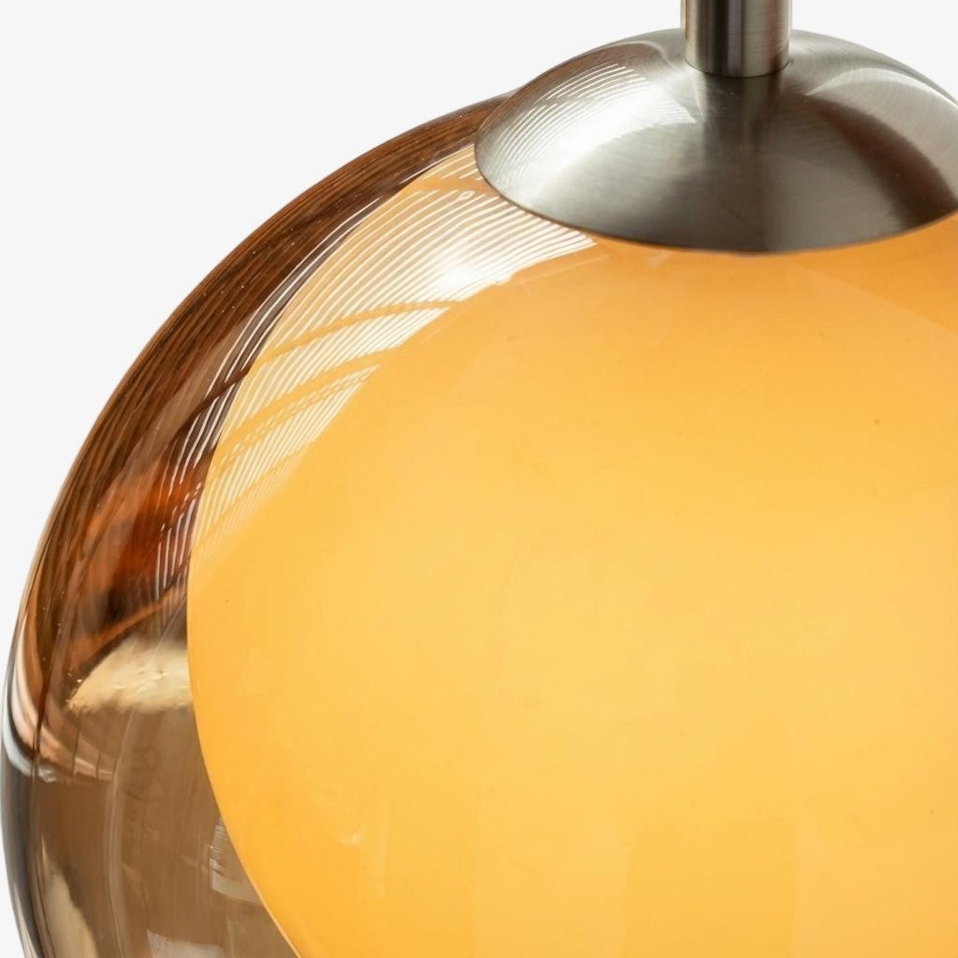 Afterglow Modern Sunset Wall Lamp - Dual Glass Shade Design with Wood-Texture Base T588