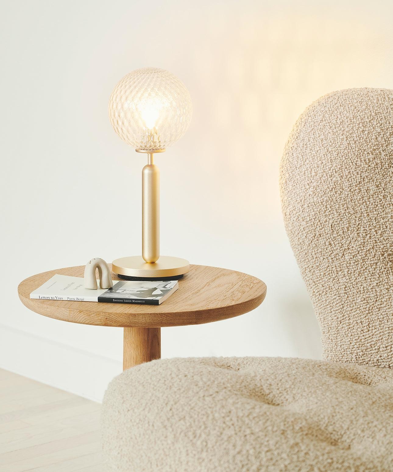 Spherical Stylish Glass Induction Table Lamp M48
