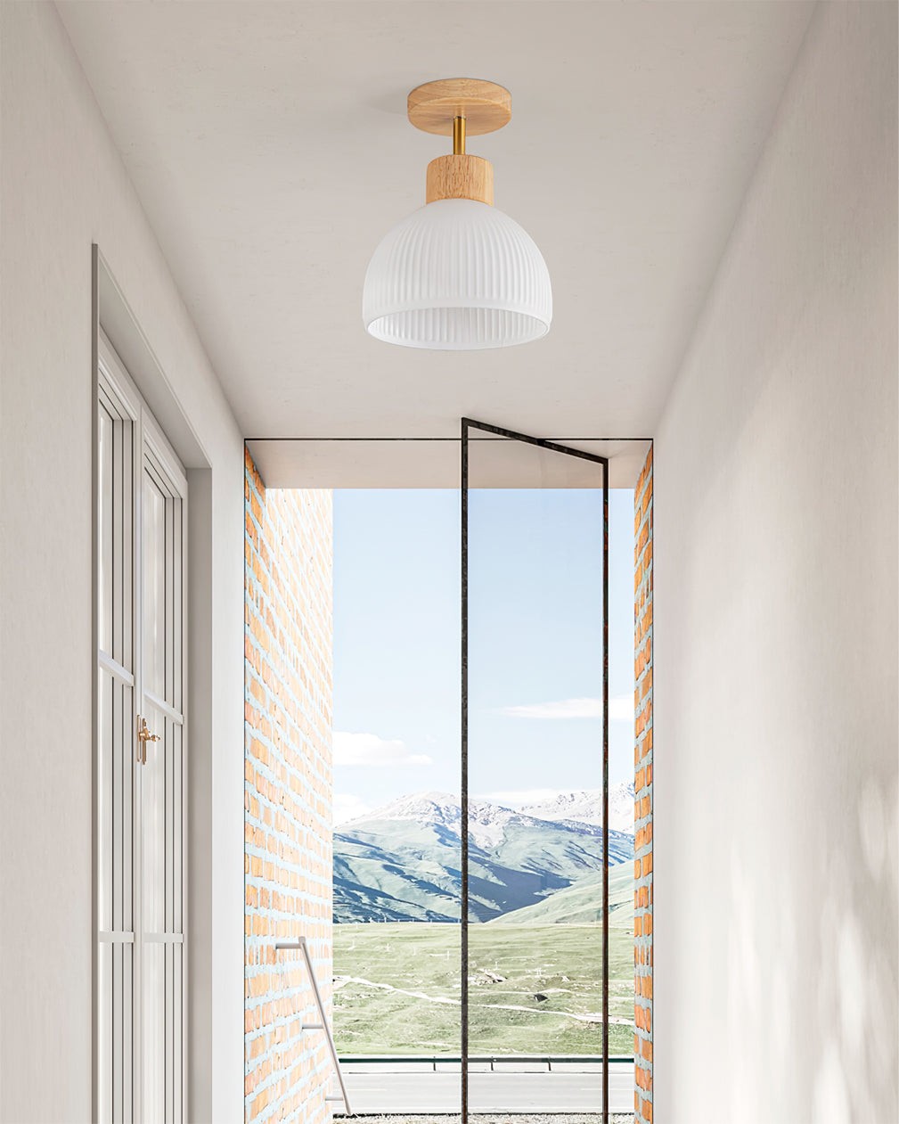 Nordic Wood Style LED Ceiling Lamp M177
