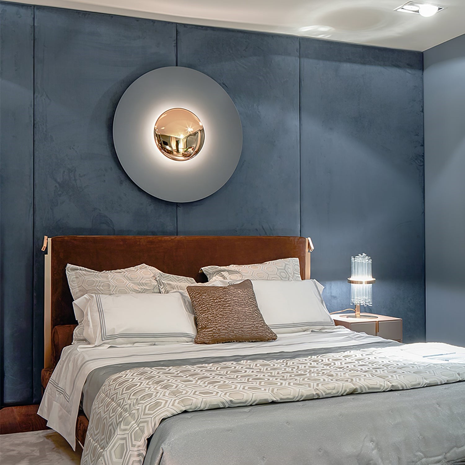 Simplicity Round Ginger Glow Wall Light S188