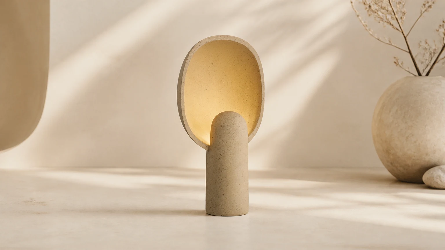 Lampa stołowa Khasseh D610 w ciepłej scenie na blacie