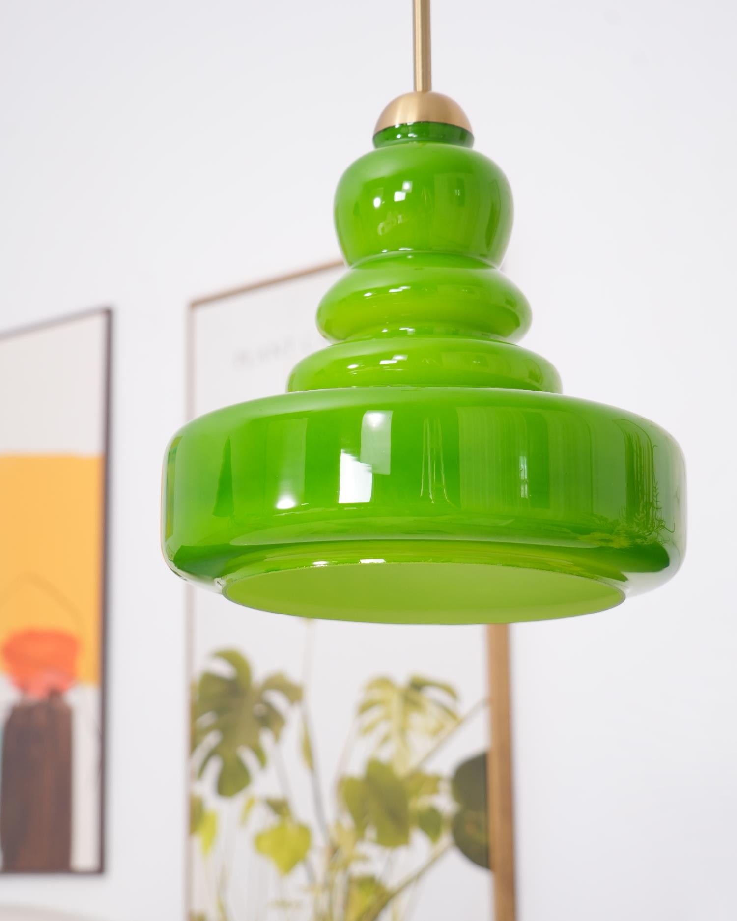 Mid Century Modern Gourd Glass Pendant Light M215