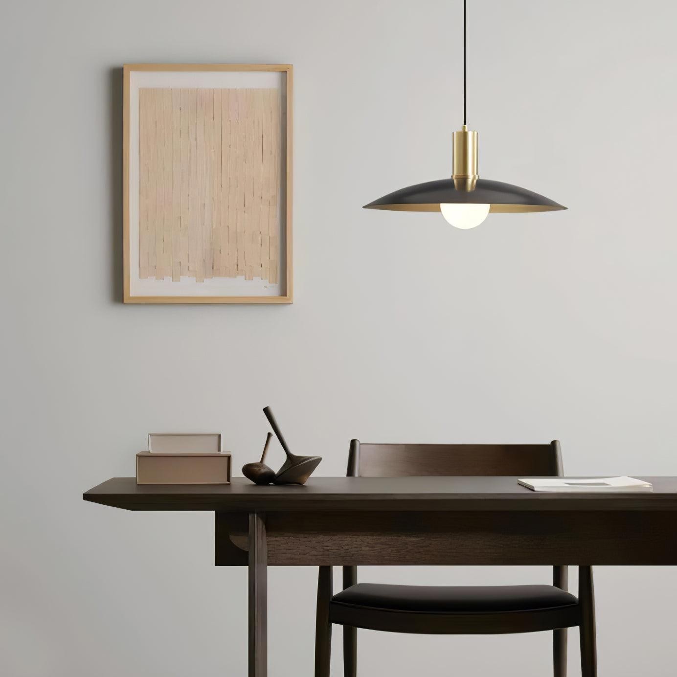 Brass Flared Pendant Lamp M571