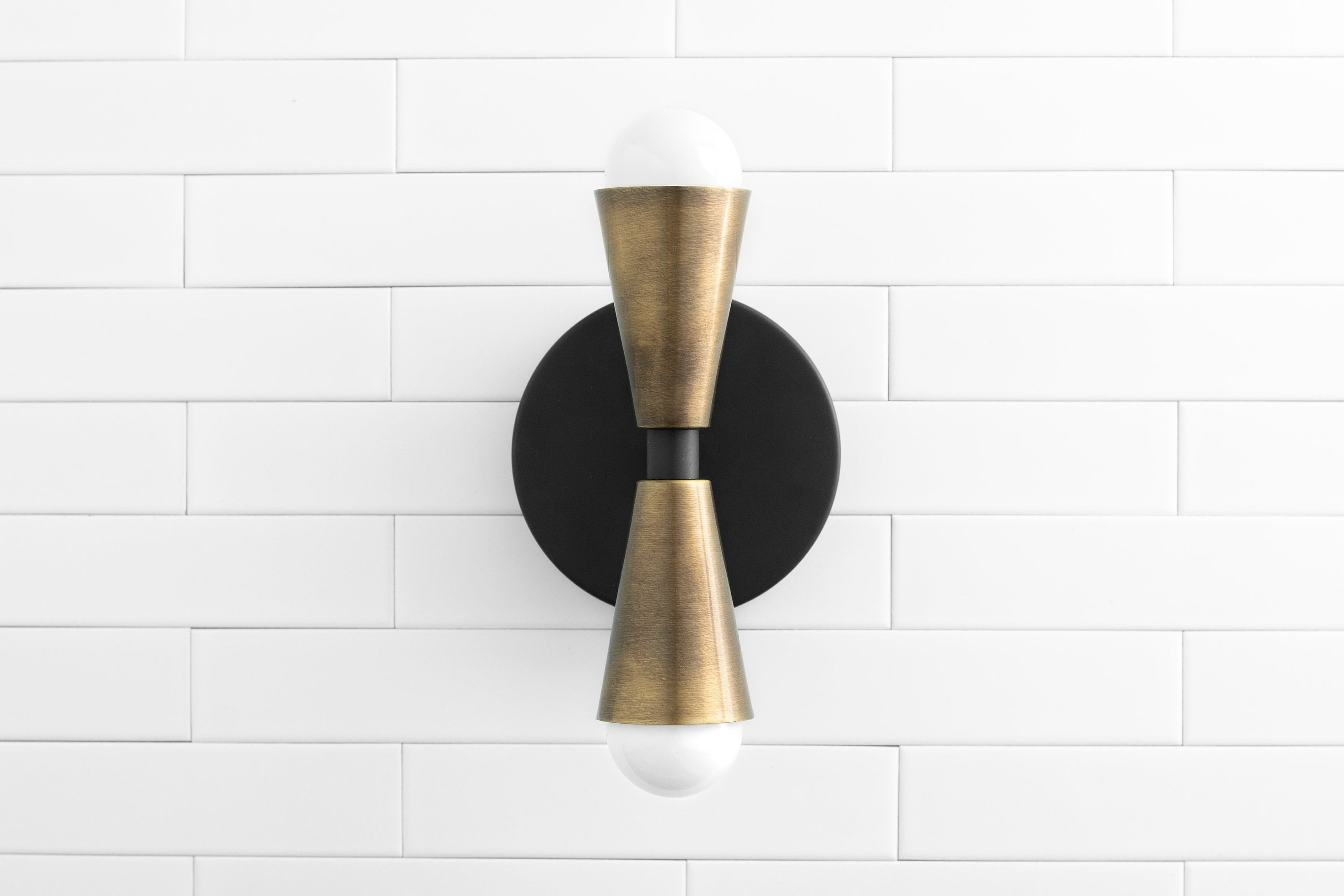 Pyralis Cone Linear Statement Wall Sconce - Modern Two Light Fixture T334