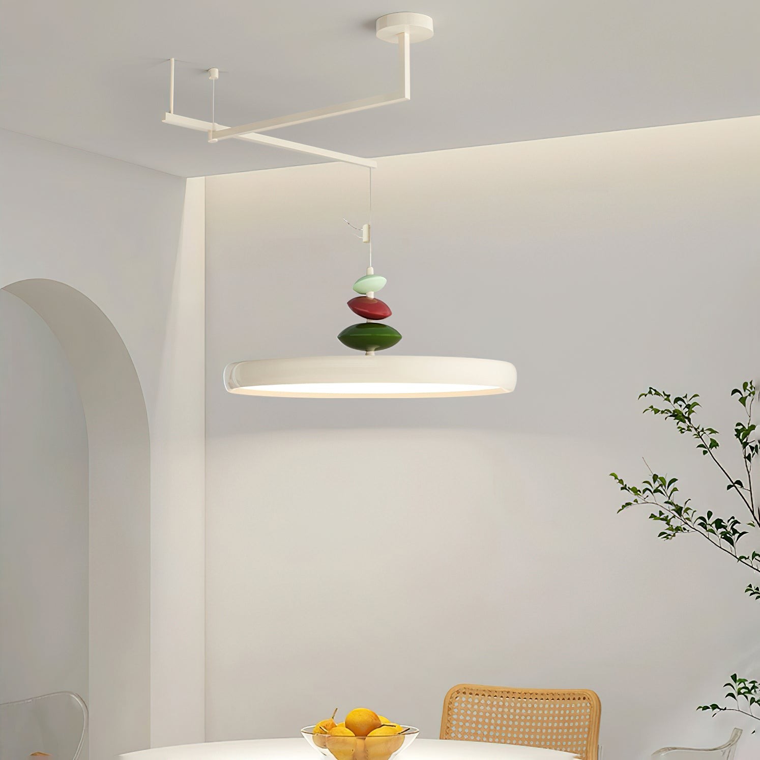 Swing Arm Stone Pendant Light M511
