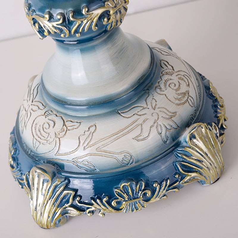 Carved Vase Base Floral Lampshade Table Lamp M17