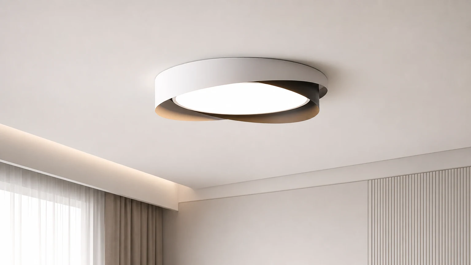 Lampa wisząca Retro z litego drewna M524 w ciepłej sypialni