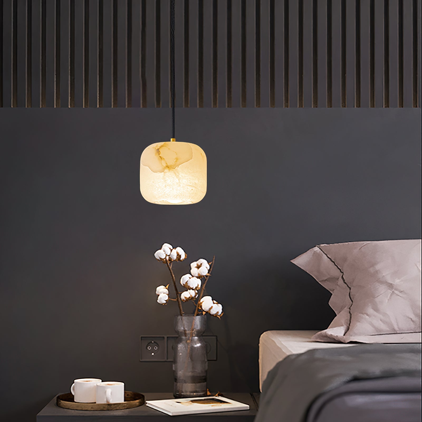 Alabaster Bedside Pendant Light D423