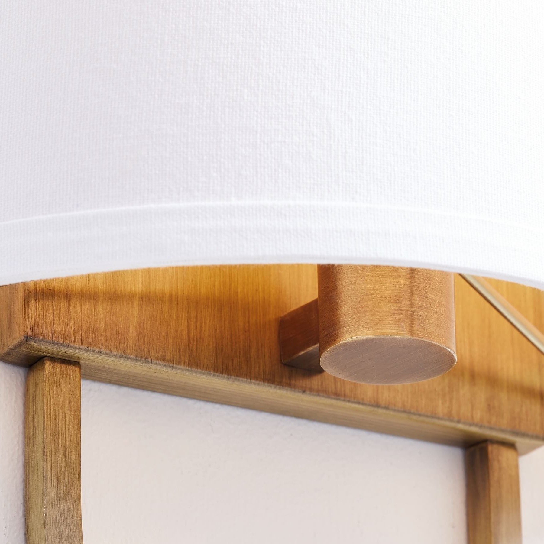 Nolvara Elegant Wall Light Featuring Soft Shade and Metal Arm T082