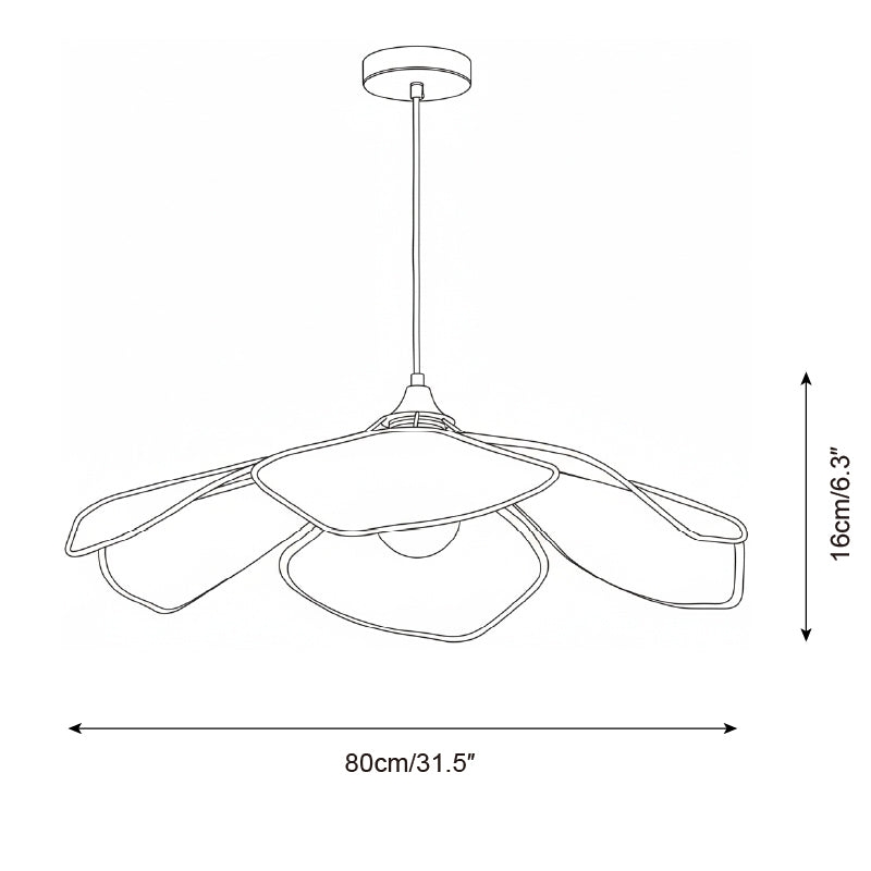 Raffia Petal Pendant Lamp D251