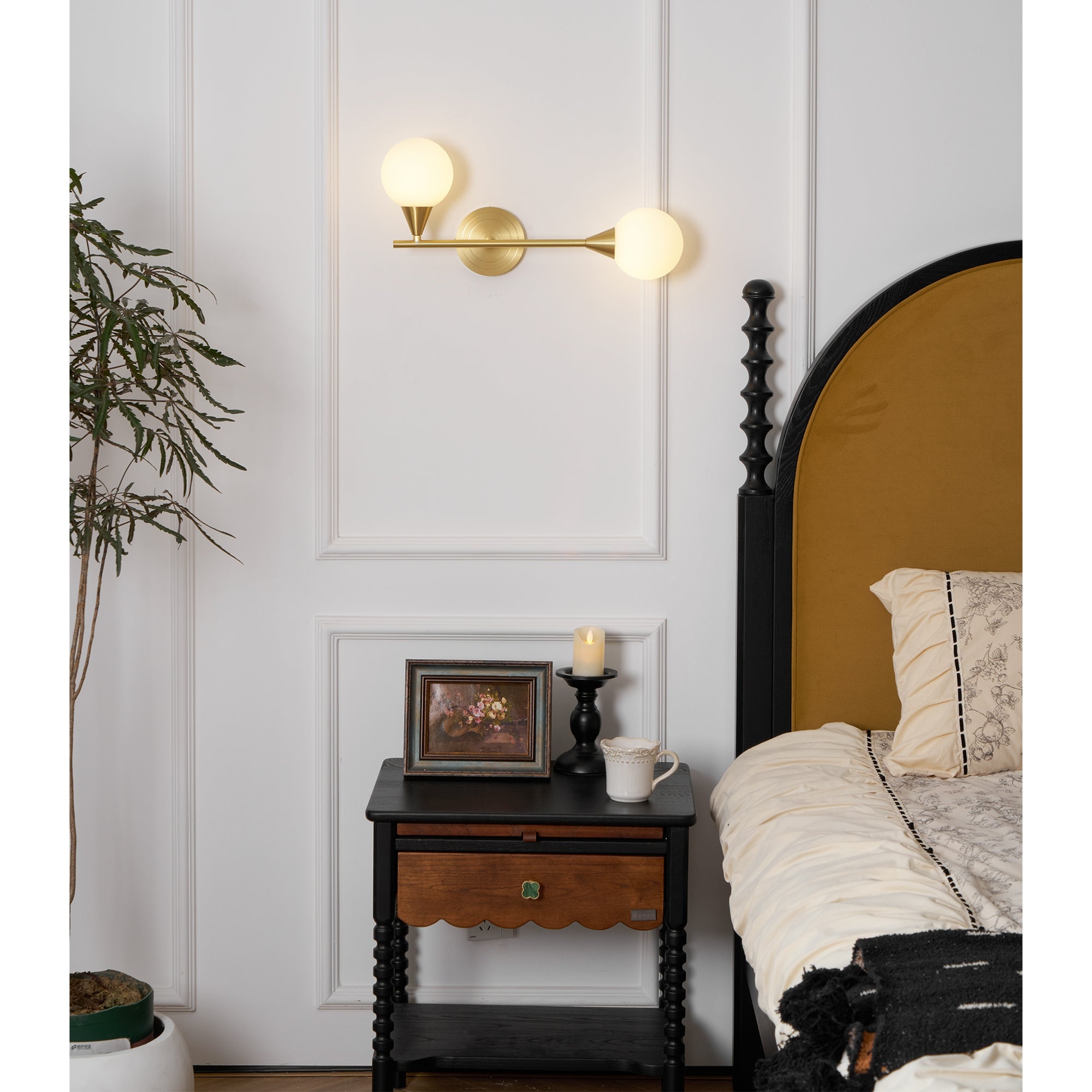 Holten Brass Armed Sconce D409