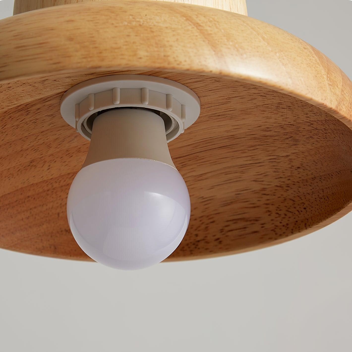 Wood Hat Pendant Lamp M296