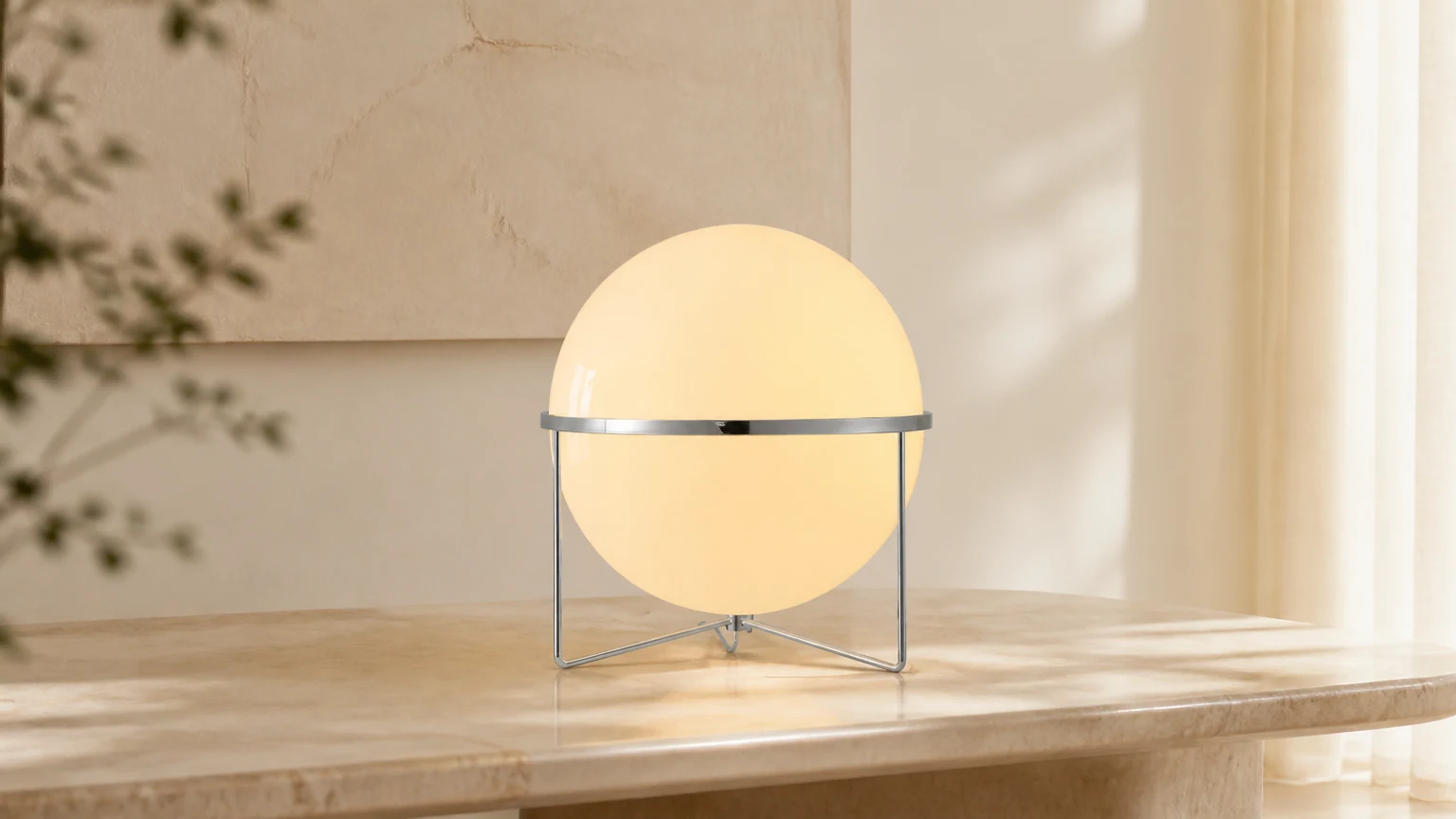 Lampa stołowa Garrault-Delord D628 w czystym wnętrzu